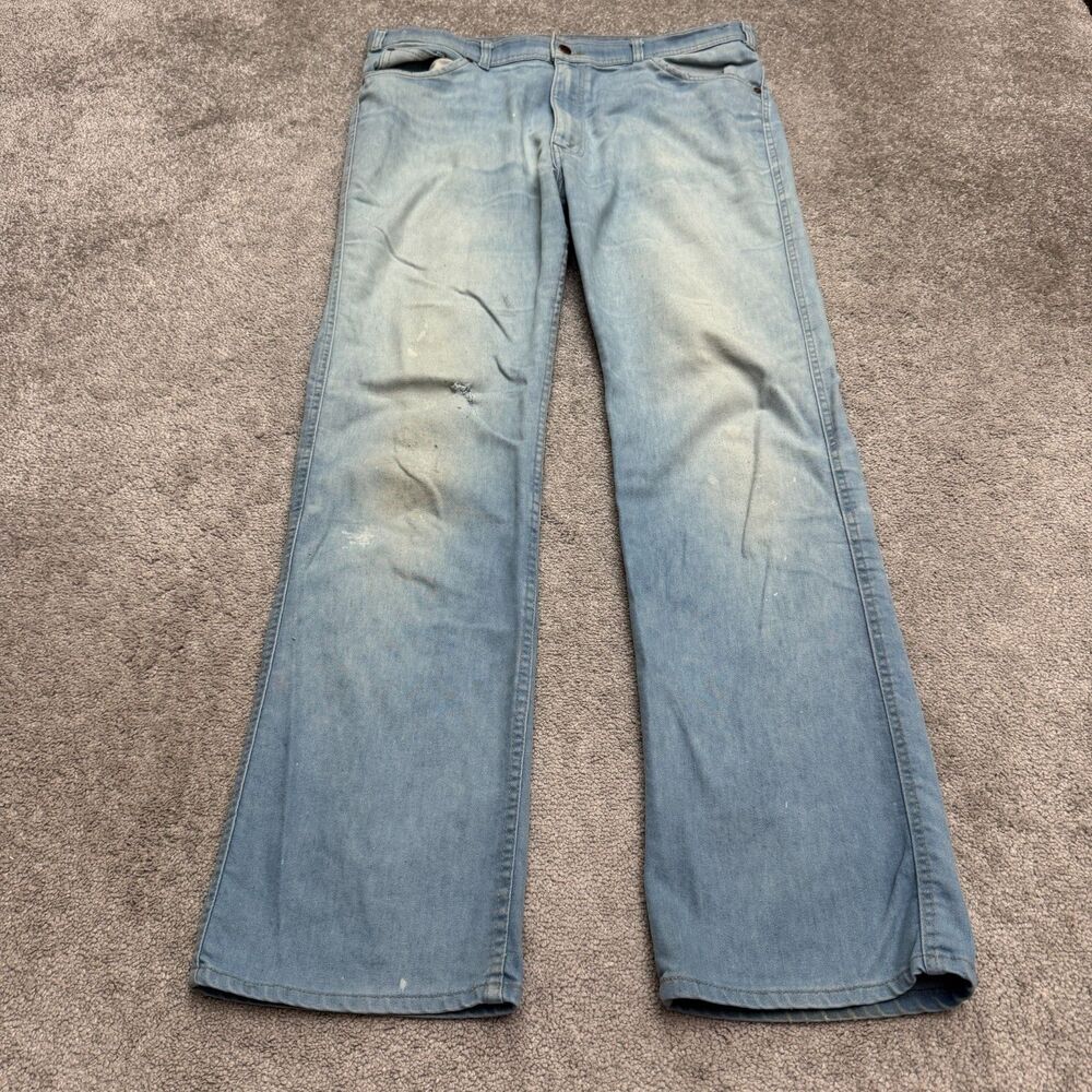 Vintage 80s Levi's 549 Action Jeans Orange Tab Mens 38x32 Light Wash Denim USA